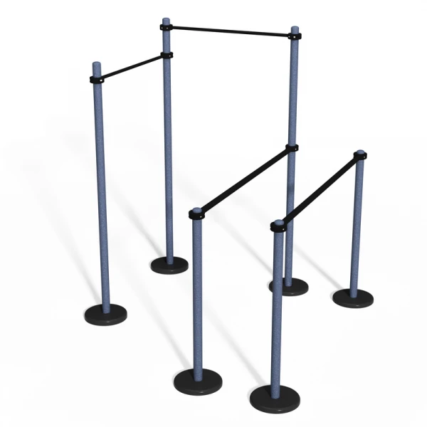 Two-Level Pull-Up Bar and Dips Station