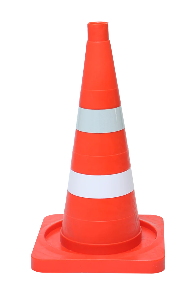 Combined Signal Cone 510 mm with White Matte and Reflective Stripes KС-2.6
