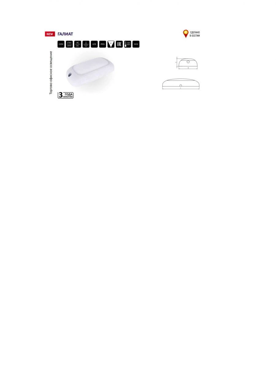 GALIAT Stationary LED Anti-Vandal Light