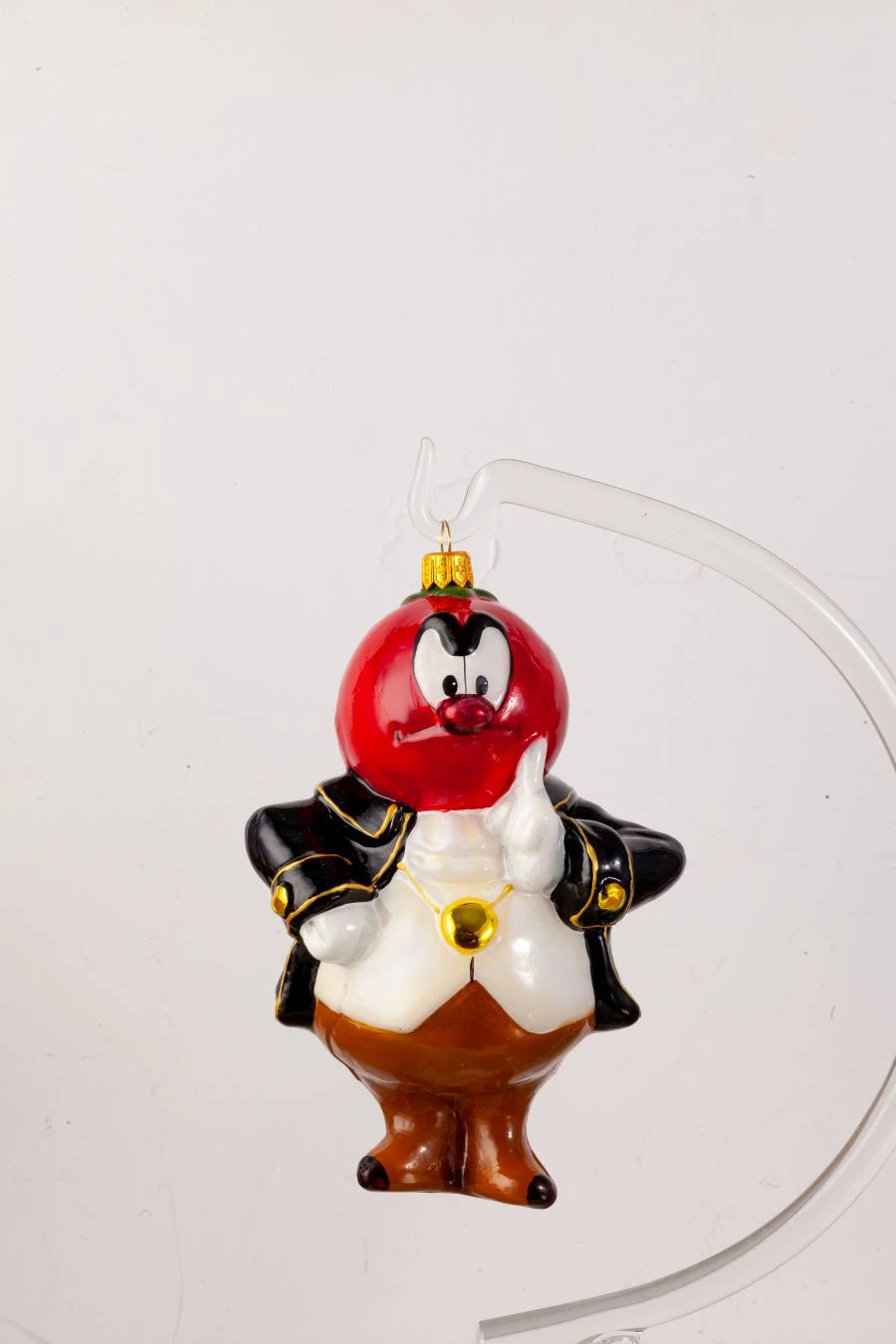 Handmade Glass Christmas Ornament "Senor Tomato