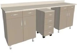 Worktable KSSlB 1-06 with Drawers and Shelves