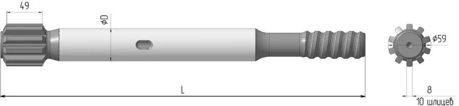 وصلة HLX 5 T38-45x500 لآلات الحفر