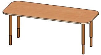 Wooden Writing Table for Preschool Institutions - Model DOU