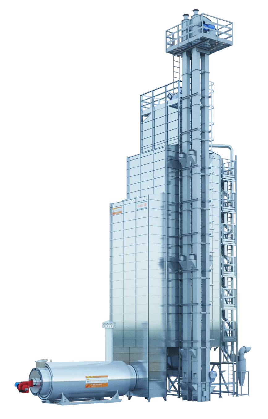 مجفف حبوب زلاتا 40 (تسخين مباشر، غاز)