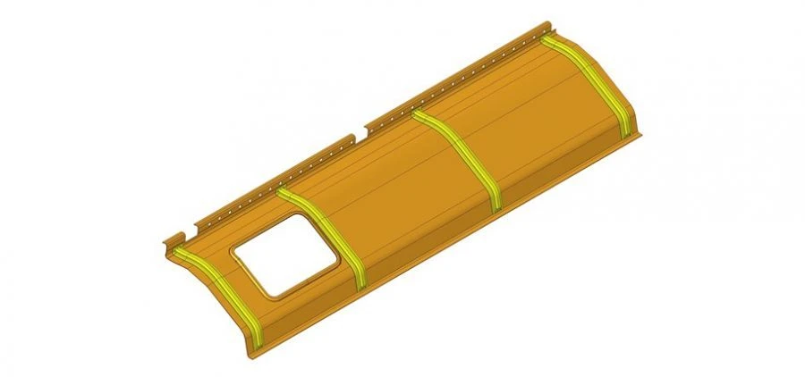 Rear Right Ceiling Panel for LIAS Bus 529265-5702211-03