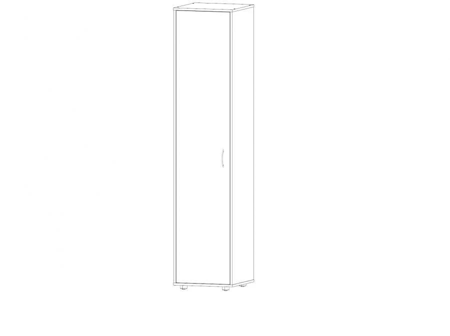 Narrow Closed Storage Cabinet for Educational Materials