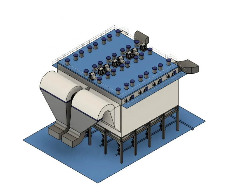 Dry Horizontal Electrofilter TTS-4x3.75-2x10.0-8.0-400