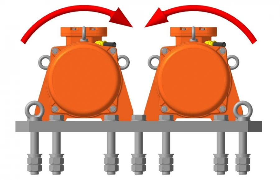 لوحة اهتزازية EVV-25.0-1500 لنظام تفريغ عربات السكك الحديدية