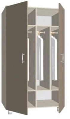 Medical Two-Door Wardrobe KSSHm 2-06