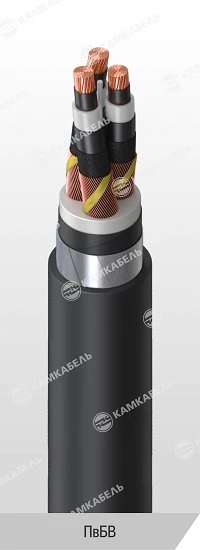 كابل طاقة مع موصلات نحاسية، 6 ك ف، طراز PVBV