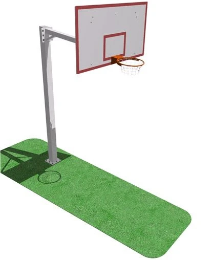 Fixed Basketball Stand G-Shaped for Outdoor Use