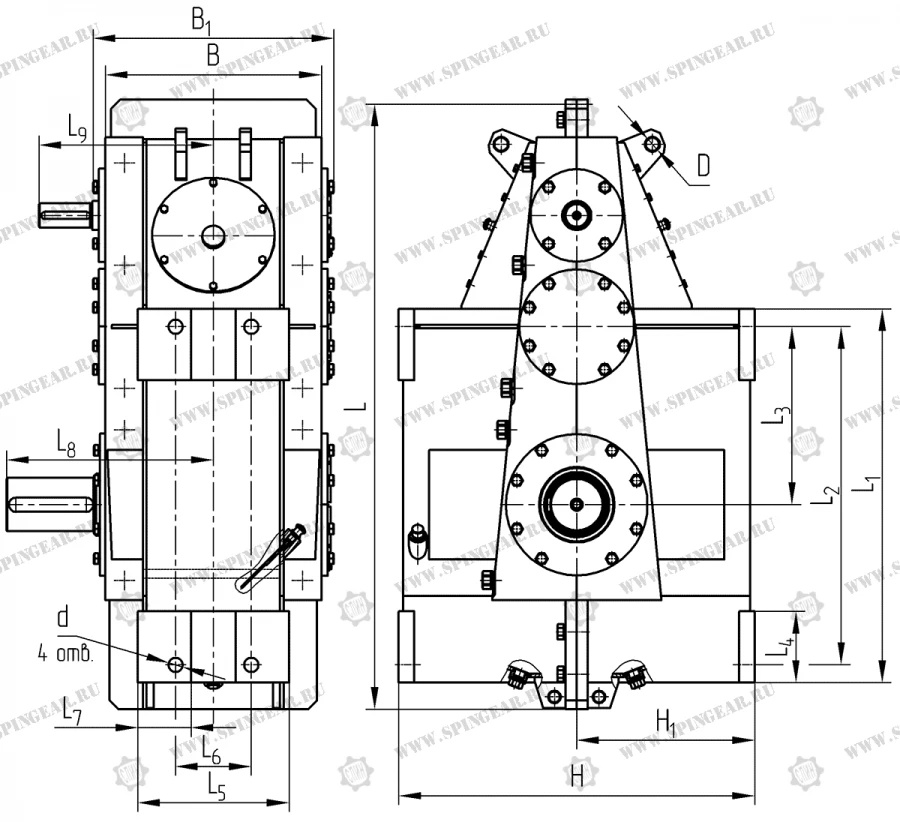 Vertical Cylindrical Gearbox 2S-500