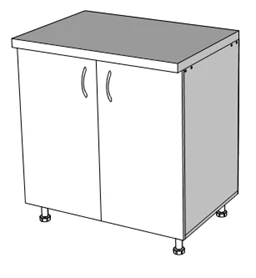 طاولة توزيع مع رفوف - تصميم قابل للتخصيص