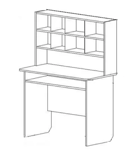 Work Desk with Overhead Shelf RL01/23