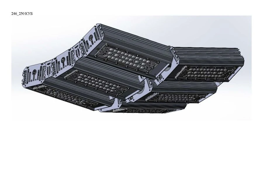 Industrial Design LED Light "MTM IoT" Series CUBE 360 Six Modules Connection at Ends - 2 pcs - 15 degrees