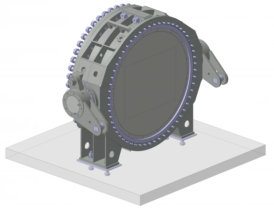Bi-Plan Type Disk Valve for Operational and Emergency Shut-off