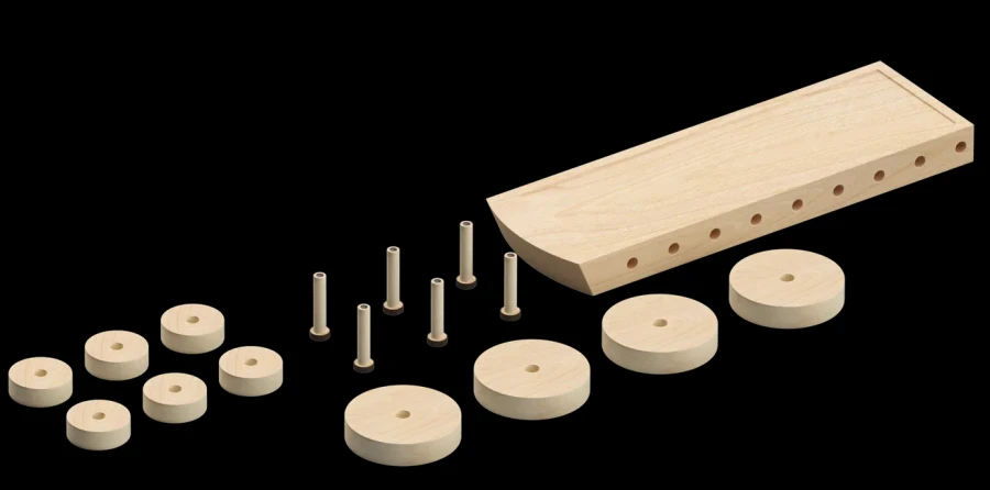 Mobile Platform Toy for Constructor "Babashki" Small, Art. MPL