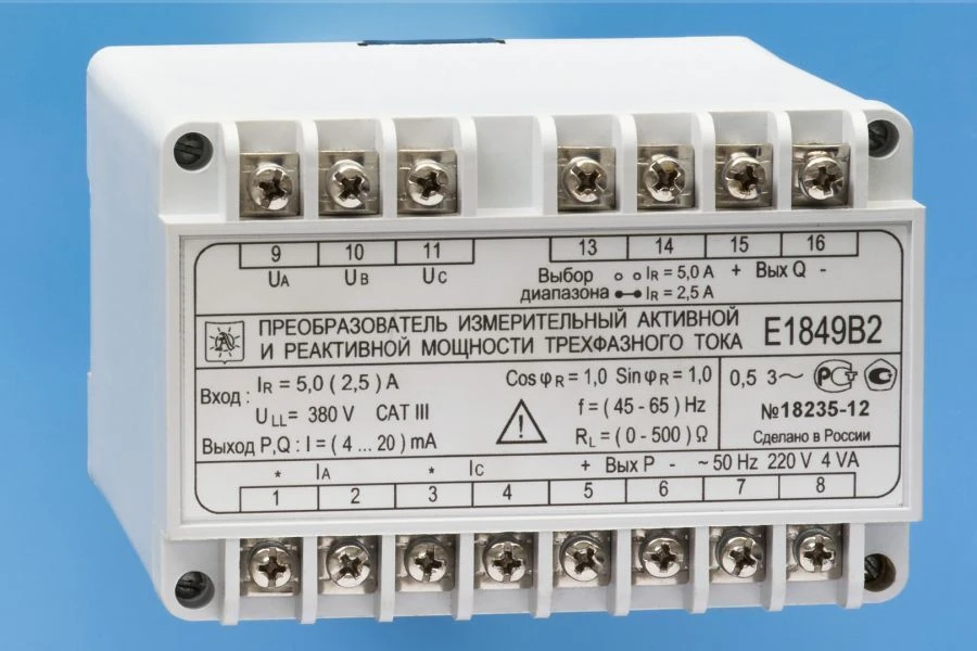 Three-Phase Active and Reactive Power Measuring Converter E1849