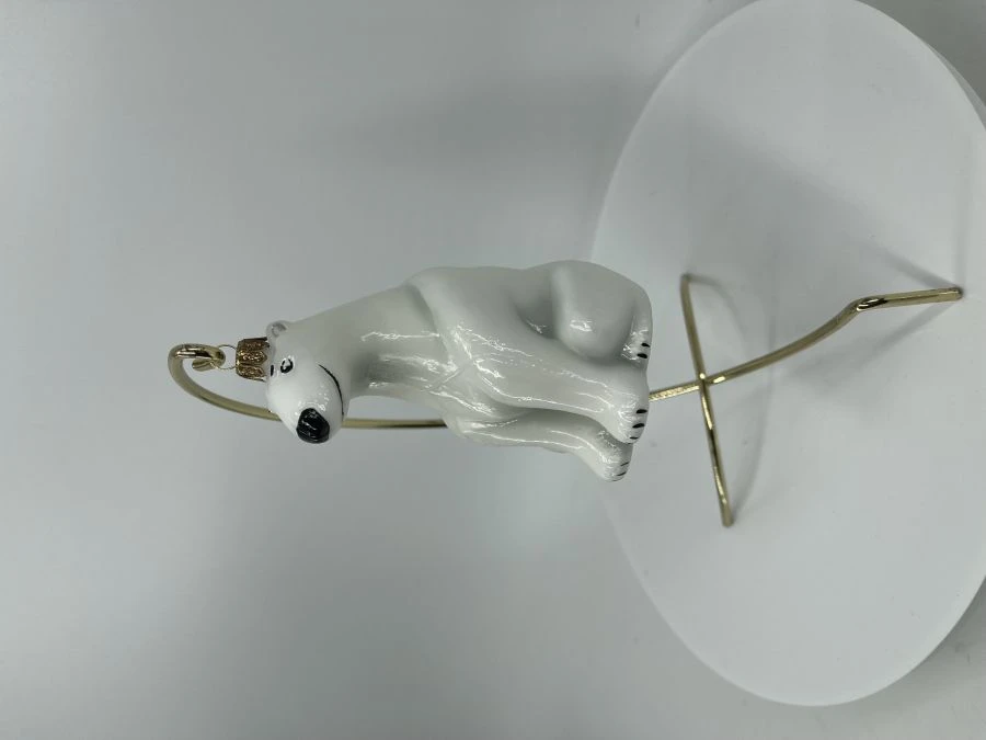 Handcrafted Glass Christmas Ornament "Bear