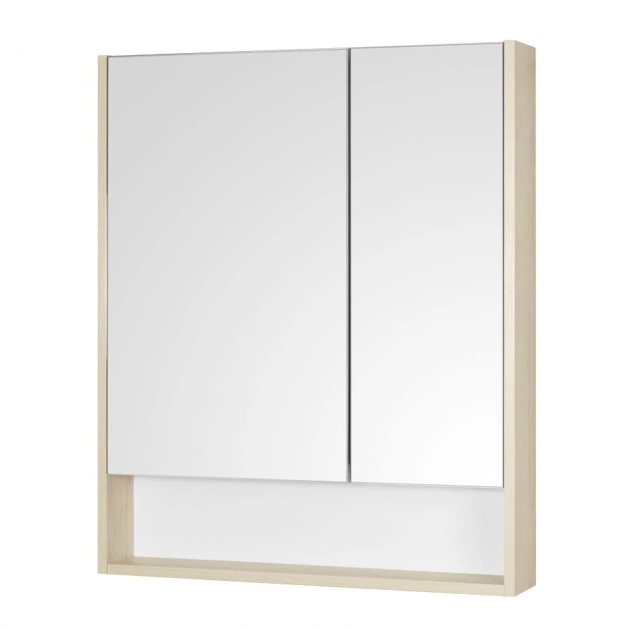 Aquaton Scandi 70 White Mirror Cabinet with Verona Oak Finish A252.2.02S.DB2.0
