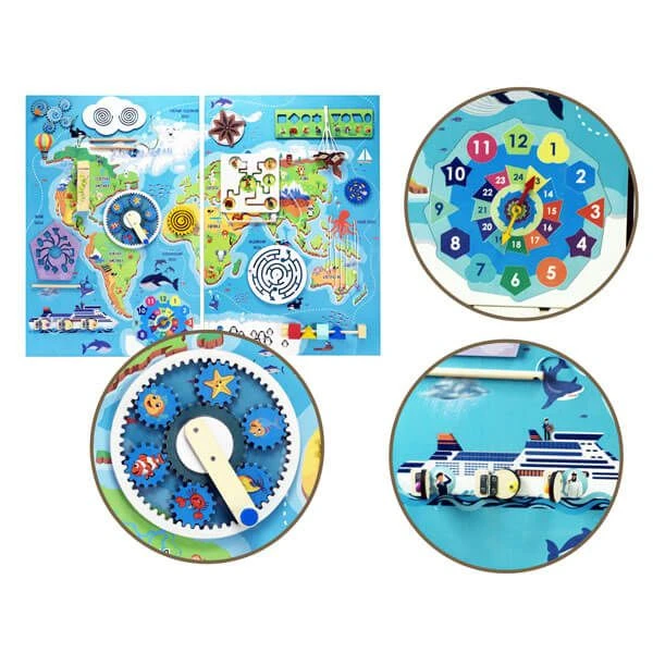 لوحة مشغولة تعليمية - المواد والمحيطات