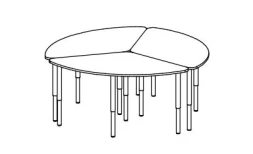 Modular Table for Various Activities (Brand Alliance-S)