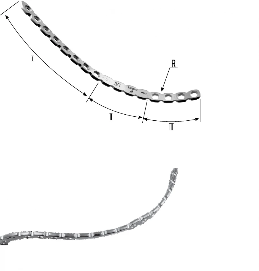 J-Shaped Plates for Osteosynthesis, Left and Right, Art. 262.848.090R/L
