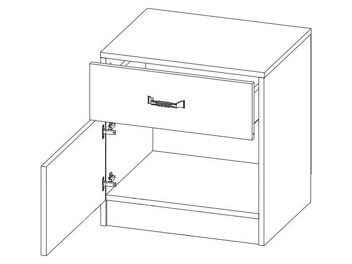 Wooden Nightstand for Personal Items Storage