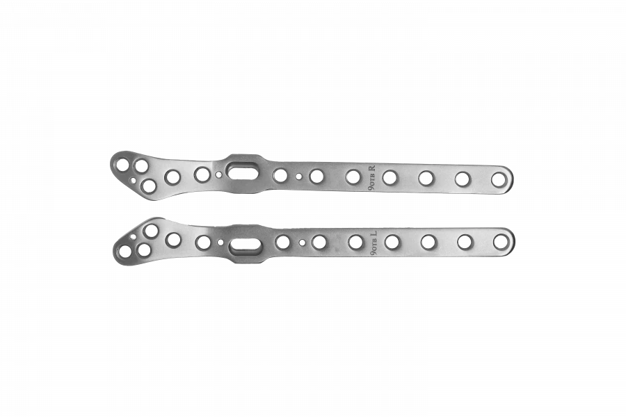 لوحة عظم الساق الجانبية السفلية مع الثبات الزاوي (يمين/يسار) (لبراغي 3.5 مم)