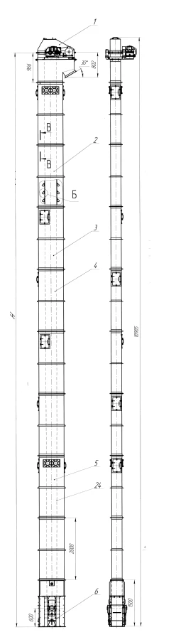Belt Elevator for Vertical Transportation ELM-160