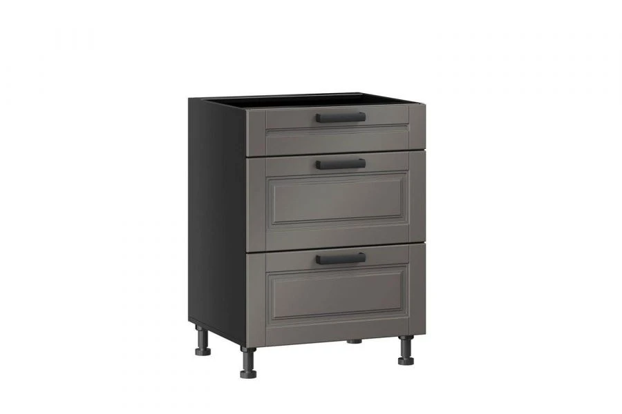 Luxurious Black Kitchen Cabinet 600 with 3 Drawers Type 4 LD.270190.000