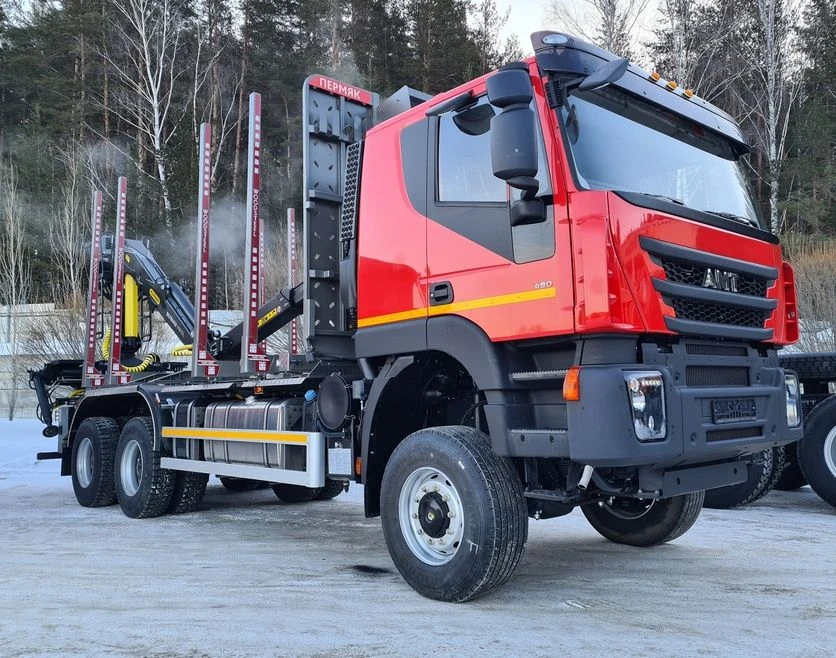 ناقلة الأخشاب الخاصة مع رافعة AMT N.V. 732920 - تكوين 8x8