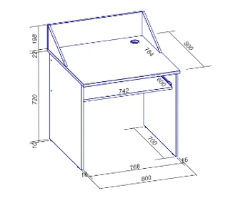 Computer Desk Type 1 - TDI School Series