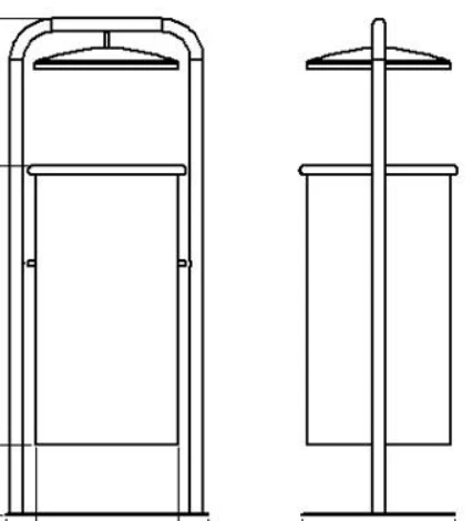 Metal Trash Bin for Waste Collection