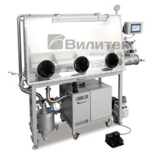 VBOX PRO 1500 One-Sided Glove Box with Three Ports