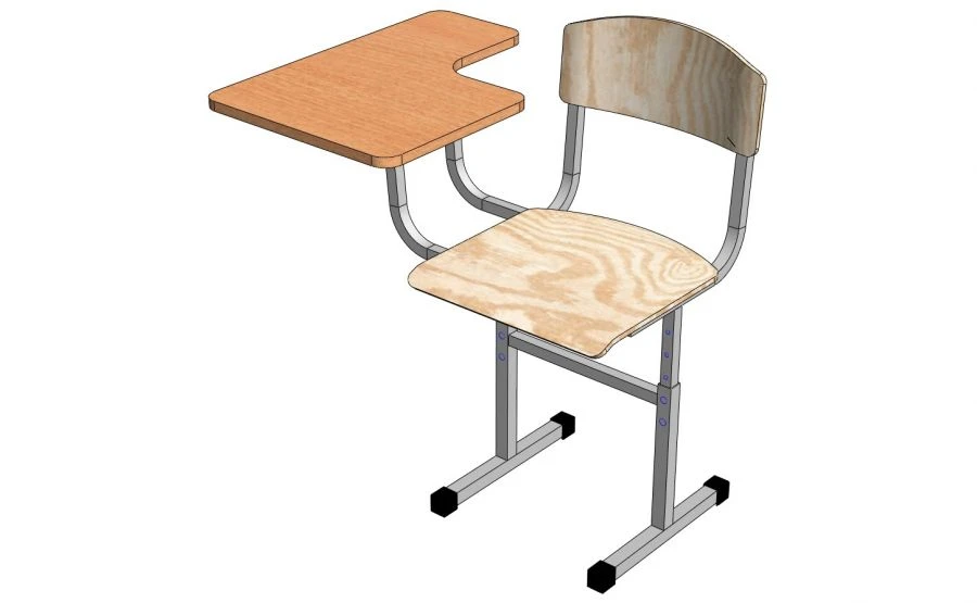 Student Desk with Lectern, Model SPp-1