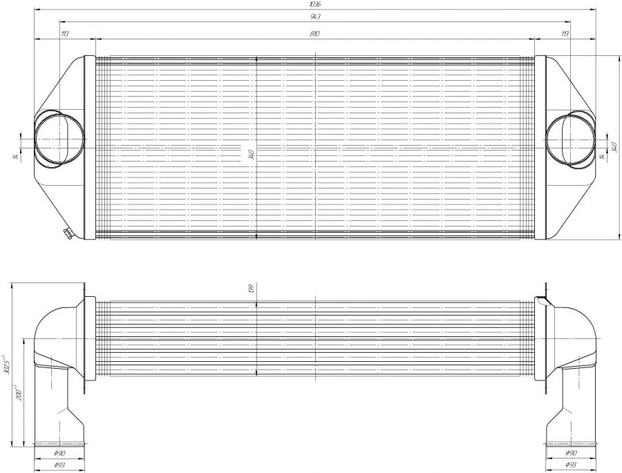 Air Charge Cooler RSM142G 1317 200