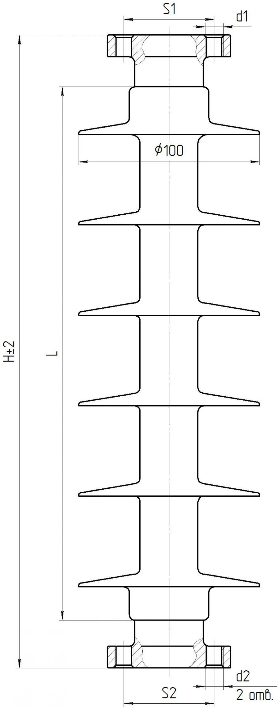 Insulating Support Insulator with Protective Shell OCK 4-20-A-2