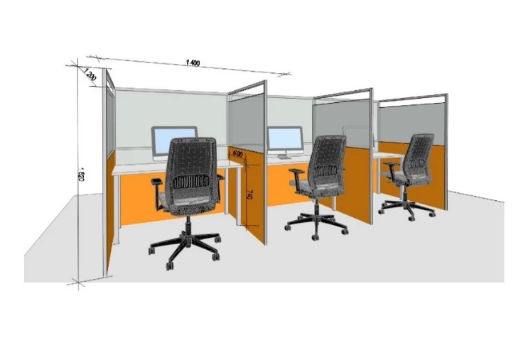 Writing Desk with Isolated Partitions (TU 31.01.12-001-24830516-2021)
