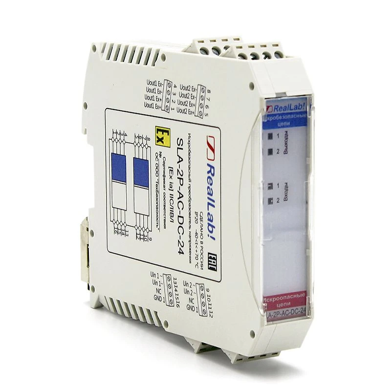 مصدر طاقة ثنائي القناة آمن ضد الشرر SLA-2P-AC-DC-24