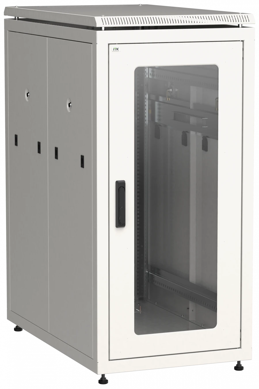 19" Network Cabinet LINEA N 28U 600x1000 mm with Glass Door Model LN35-28U61-G