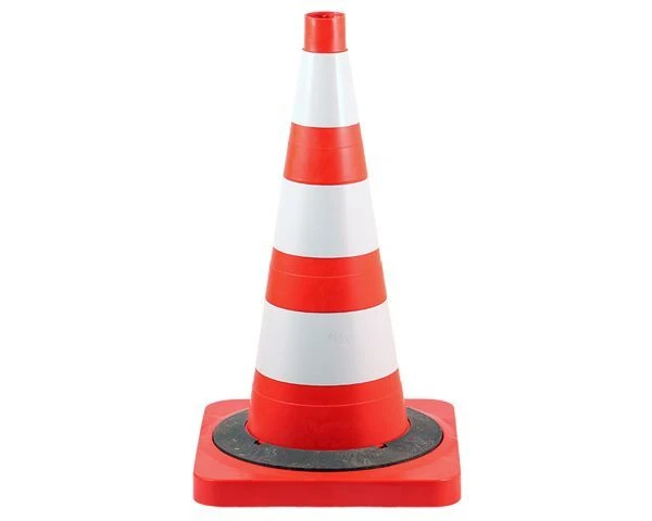 Road Cone DK-520/W2 with 3 White Reflective Stripes