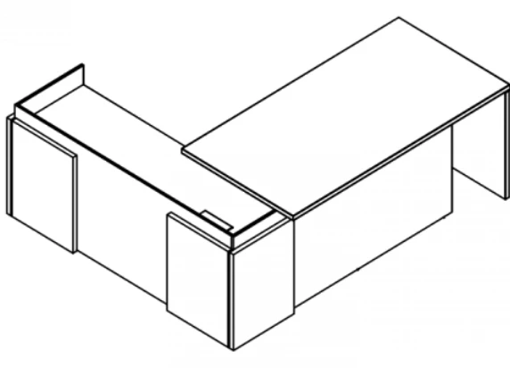 Executive Desk with MDF Decorative Spacer SN12.2119R