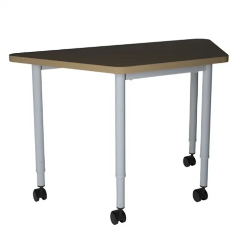 Trapezoidal Student Desk with Metal Frame