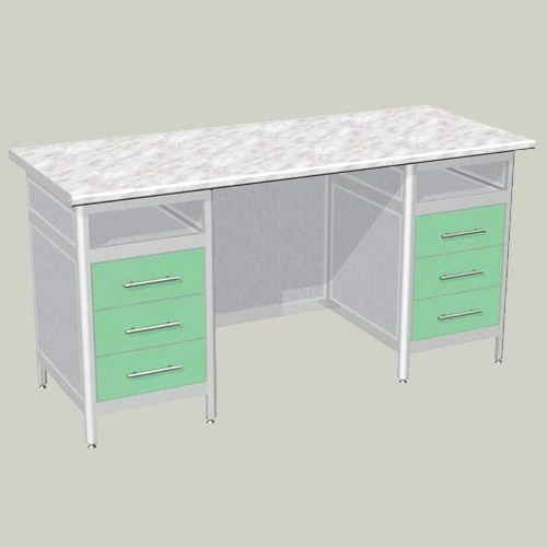 Rectangular Writing Desk with Two Pedestals Model STD-L4