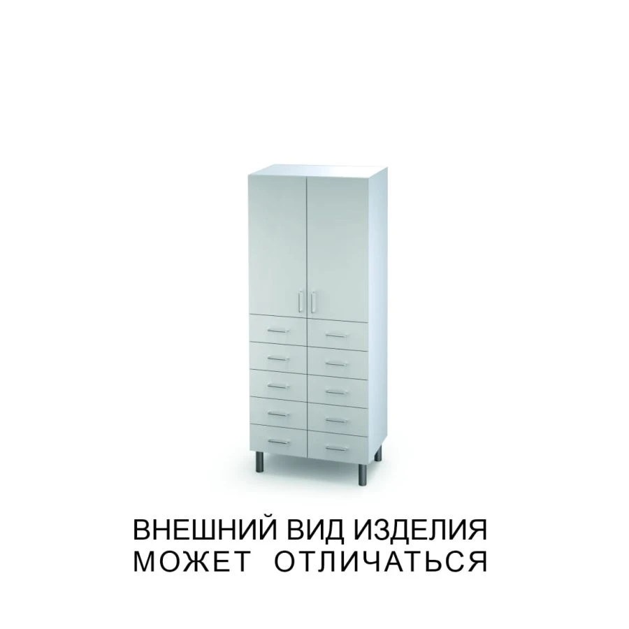 خزانة ذات بابين مع أدراج قابلة للسحب