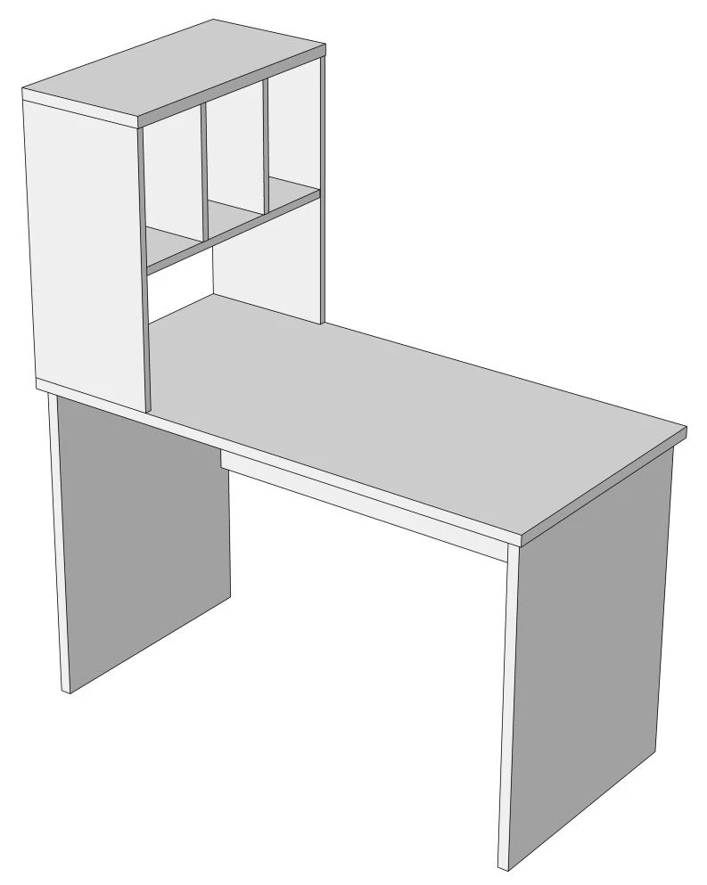 طاولة طبية عالمية مع رف، موديل 106-008-1، 1200x600x1350