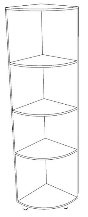 Corner Shelf Made of 16mm Laminated Chipboard