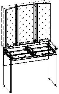 طاولة تجميل TV-BT-5.10.01 مع مرآة