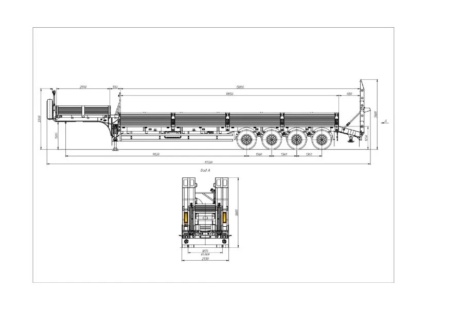 Semi-Trailer 98132V with Loading Space Framework